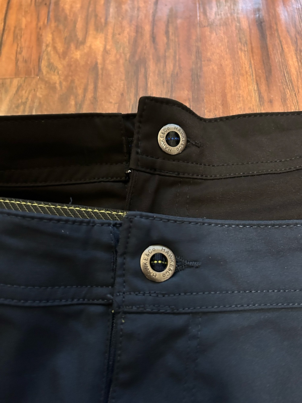 Bundle of Two Pairs of Mens Shorts Size 42 Black & Navy Blue Stretch Hiking - Picture 10 of 10